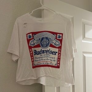 Budweiser Red and Blue Logo T-Shirt